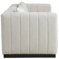 thumbnail image 6 of Meridian Furniture Lucia Beige Linen Textured Fabric Sofa, 6 of 8