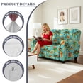 thumbnail image 6 of Xoenoiee Tropical Hibiscus Plumeria Palm Tree Print 6-Piece Recliner Loveseat Covers Stretch Reclining Couch Covers for 2 Seat Recliner Sofa Slipcover Thick Soft Washable, 6 of 6
