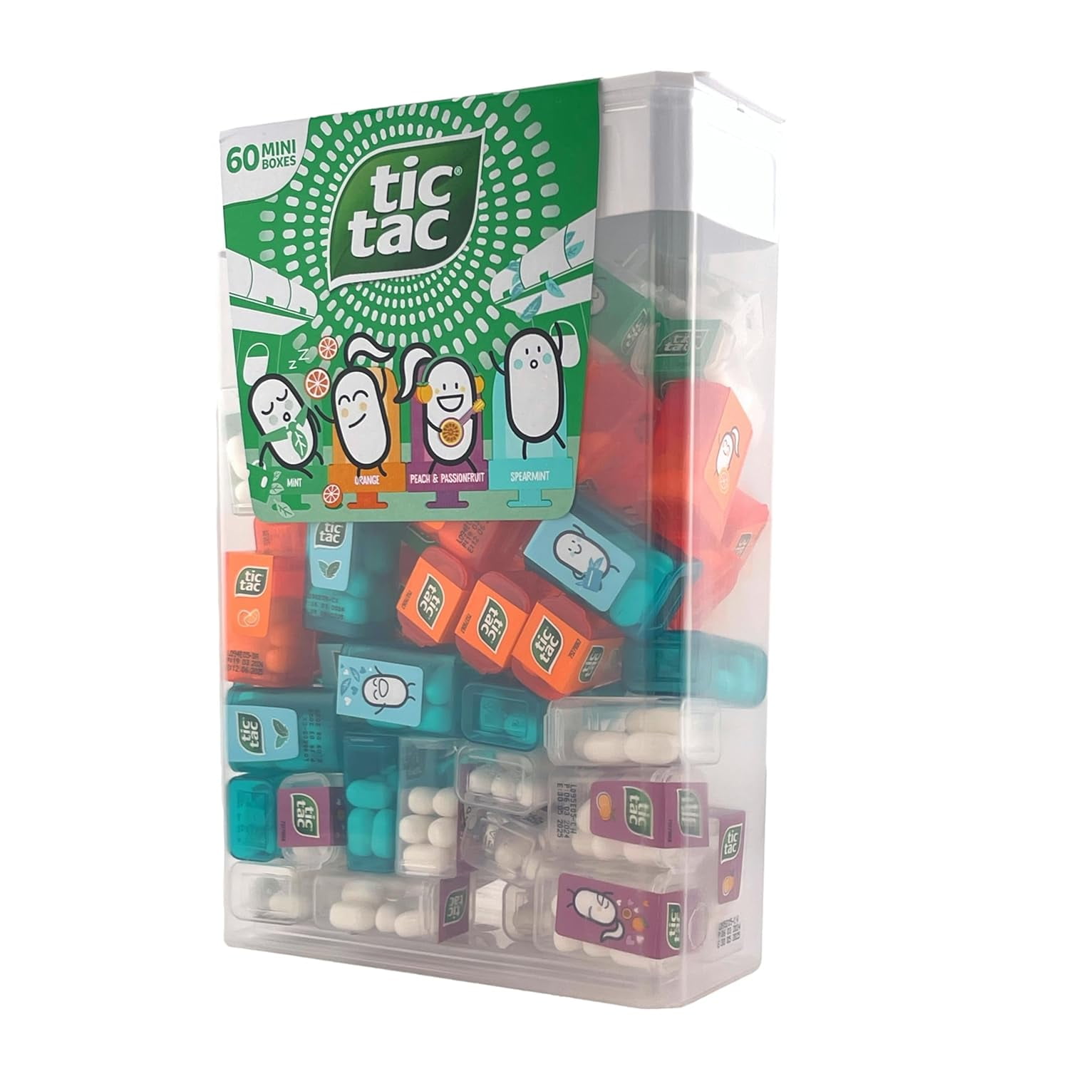 TIC TAC Box with 60 Mini Boxes (Mint, Orange, Spearmint