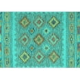 thumbnail image 1 of Ahgly Company Indoor Rectangle Southwestern Turquoise Blue Country Area Rugs, 8' x 10', 1 of 4