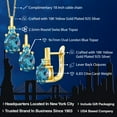 thumbnail image 2 of Gem Stone King 6.83 Ct London Blue Topaz Swiss Blue Topaz 18K Yellow Gold Plated Silver Pendant and Earrings Jewelry Set, 2 of 5