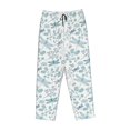 thumbnail image 6 of Uemuo Dragonfly Pattern Women's Wide Leg Palazzo Lounge Pants with Pockets Light Weight Loose Comfy Casual Pajama Pants-Small, 6 of 9