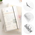 thumbnail image 3 of HLONK 2 Pcs Transparent Loose-leaf Book Binder Plastic Adjustable Organizer Notebook Shell Notebooks Desktop Clear Envelopes, 3 of 6