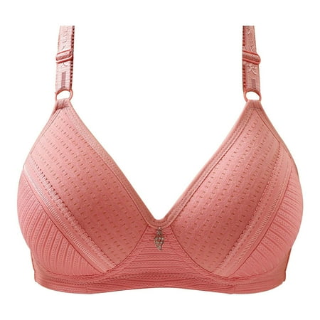 HYSYSB Sports Bras for Women balconette Bras for Women womens Bras No Underwire Full Support seamless Bra high Support Bras for Strap Up Bras No Underwire Wireless Bras bras for Women Pink 44