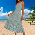 thumbnail image 4 of Aoochasliy Summer Dresses for Women Flowy Casual Sleeveless Dress Beach Vacation Floral Tank Sundresses Loose Fit Maxi Dress Resort Wear, 4 of 5