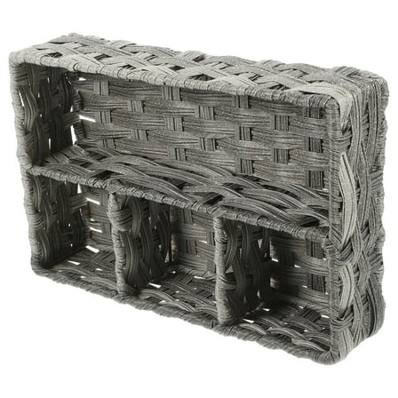 HOMEMAXS  Storage Box Toilet Tank Basket Pantry Organizer Drying Grey