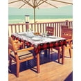 thumbnail image 2 of Red Plaid Christmas Outdoor Tablecloth - 60x84 Inch Rectangle Dining Table Cover, Snowman Xmas Berry Birds Waterproof Outdoor Table Cloth with Umbrella Hole & Zipper for Picnic/Patio/Party, 2 of 5