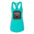 thumbnail image 2 of Wild Bobby, Main Street of America Route 66 Bike Motorcycle Cars and Trucks Ladies Racerback Tank Top, Tahiti Blue, X-Large, 2 of 3