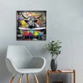 thumbnail image 4 of ONETECH Highland Cow Bathroom Wall Art Funny Graffiti Canvas Wall Art Black and White Wall Art Ready to Hang Size 16x16in, 4 of 4