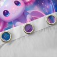thumbnail image 4 of jejeloiu Kawaii Axolotl Black Out Curtains,Galaxy Starry Sky Curtains Pack of 2 (42x63 Each) For Girls Women, 4 of 6