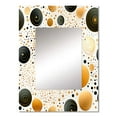 thumbnail image 2 of Designart "Polka Dots In Gold I" Geometric Wall Mirror, Printed Black Wall Mirror, Modern Bathroom Wall Mirror, Decorative Geometric Mirror - 24x32 Inch, 2 of 5