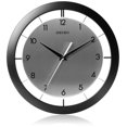 thumbnail image 1 of Reloj de pared SEIKO St James de metal cepillado, 28 cm, negro, 1 of 5