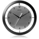 thumbnail image 1 of Reloj de pared SEIKO St James de metal cepillado, 28 cm, negro, 1 of 5
