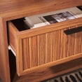 thumbnail image 4 of SAFAVIEH Axelle Modern 1 Drawer Nightstand,Walnut/Black, 4 of 14