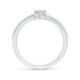 thumbnail image 2 of ANGARA Natural 0.2 Ct. Diamond Heart Engagement Ring in 14K White Gold for Women (Ring Size: 6), 2 of 9