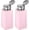 Pink, variant on 2pcs Solvent Alcohol Dispensers 200ml(6.8oz) Push Down Liquid Dispenser Pump Bottle with Sealing Stainless Steel Lid for Acetone Cleanser Polish Remover, White 200ml