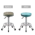 thumbnail image 5 of Hirioo Teal Turquoise Wood for Round Bar Stool Seat Covers Washable Stool Cushion Slipcover Elastic Bar Chair Covers for 12-14 Inch Chair-13 inch, 5 of 7