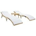thumbnail image 6 of SAFAVIEH Carew Outdoor Patio 3 Piece Sun Lounger Set, Natural, 6 of 7