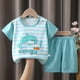 thumbnail image 1 of Traje de verano de algodón puro para niños, camiseta de media manga para niños, ropa deportiva para el hogar para niños y niñas, 1 of 5