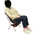 thumbnail image 2 of Portable Camp Chair with Carry Bag Lightweight Backpacking Chairs for Beach Hiking Picnic Lawn (Black, No Logo), 2 of 3
