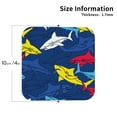 thumbnail image 3 of Balery 6 Pcs Cartoon Sharkleather Coasters Set, Drink Table Cup Coasters For Living Room Kitchen Coffee Decor, 3 of 9