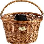 Nantucket Bicycle Basket Co. Jetties Collection Bicycle Basket, Honey Stain