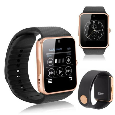GT08 Gold Bluetooth Smart Wrist Watch Phone mate for Android Samsung HTC LG Touch Screen with Camera