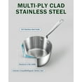 thumbnail image 4 of D&M Butter Warmer, Multi-Ply Clad Stainless Steel Coffee Pot, Milk Warmer, Chocolate Melting Pot, Small Saucepan with Flat Bottom Induction Milk Pan with Hanging Hole (0.39 QT), 4 of 6