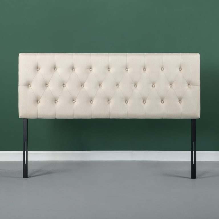 Zinus Trina Upholstered Metal Headboard, Taupe, Full