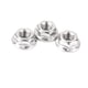 thumbnail image 2 of 10 tornillos de tuercas de brida dentadas métricas de acero inoxidable M6. 10mm Cola Tuercas de la brida dentada, 2 of 7