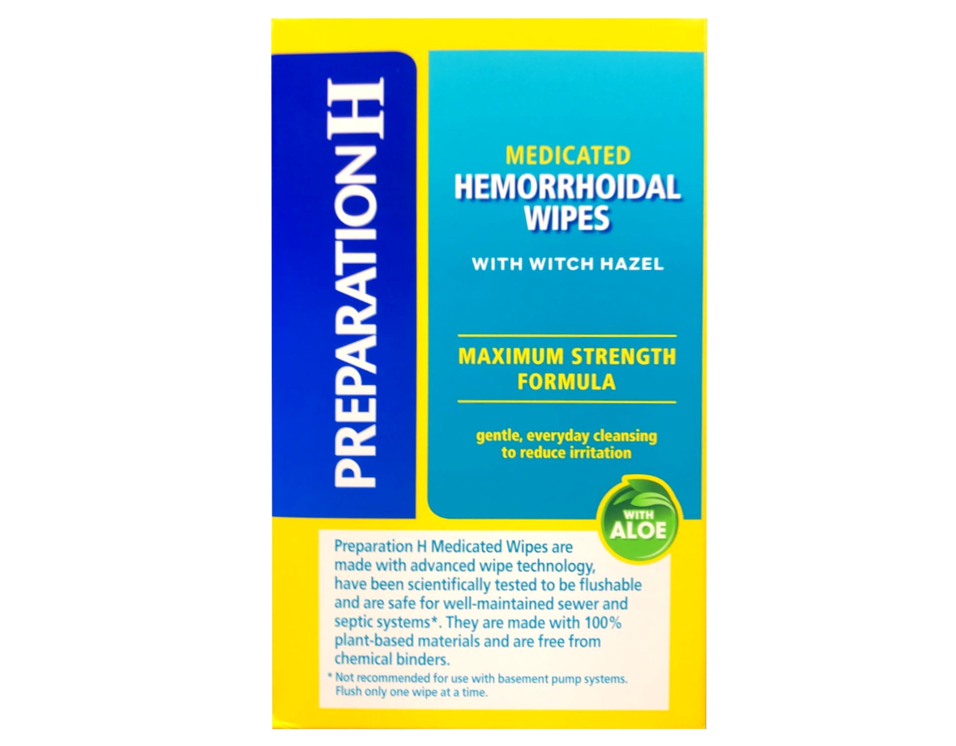 Preparation H Medicated Wipes 96 Each (Pack of 6)