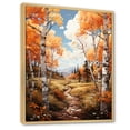thumbnail image 2 of Designart "Birch Woods Autumn VII" Floral Floater Framed Canvas Print, 2 of 7