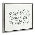 thumbnail image 3 of Stupell Industries Bless This Home Typography Inspirational Painting Gray Floater Framed Canvas Art Print Wall Art, 21 x 17, 3 of 9
