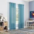 thumbnail image 2 of No. 918 Calypso Voile Sheer Grommet Single Curtain Panel, 59"x84", Sky Blue, 2 of 5