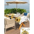 thumbnail image 5 of Outdoor Tablecloths with Umbrella Hole & Zipper, Gnomes Sunflower 54x80 Inch Tablecloth Rectangle, Bees Branches Floral Farmhouse Waterproof Table Cloth, Patio/Pool/Picnic Table Covers, 5 of 8