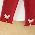 thumbnail image 4 of piuwrlz Girls Boys Winter Thick Velvet Pants for Kids Long Plush Cotton Sweatpants Red Size 12 Months, 4 of 9