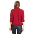 thumbnail image 3 of Women's Trendy Style 3/4 Sleeves Solid Open Jacket, 3 of 4