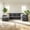 Gray, variant on ReeQuo 132.5" Oversized Boneless Sofa, U-Shaped Sectional Sofa Modular Cloud Couch with Deep Seating, No Assembly Required, Black Corduroy
