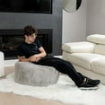 thumbnail image 3 of Gouchee Pielle Faux Fur Square Pouf, 3 of 4
