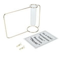 thumbnail image 3 of Glass Planter, Metal Frame Water-Saving Ventilated Glass Vase  For Indoor For Office For Garden Black,Gold, 3 of 8