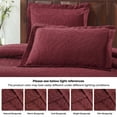 thumbnail image 4 of Superior 3 Piece Aspen Cotton Blend Burgundy Bedspread Set, King, 4 of 9