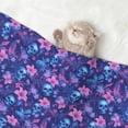 thumbnail image 2 of Pofeuu Blue Skull Leaf Print Puppy Blanket,Dog Blankets,Pet Blanket Cozy Cat Blankets for Indoor Cats, Fuzzy Pet Blanket for Kitten Doggy Dog Blankets-Medium, 2 of 8