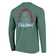 thumbnail image 3 of Men's  Green Kansas Jayhawks Comfort Colors Merry Christmas Tree Long Sleeve T-Shirt, 3 of 3