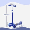 thumbnail image 2 of Qaba Trottinette à 3 Roues - Hauteur Réglable, Roues à DEL, Bleu / Parfait pour le Parc et la Chaussée / Construction Durable en PP et Acier / Âges 2-6 Ans, 2 of 7