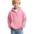 thumbnail image 2 of HAiming Boys Quarter Zip Hoodies Long Sleeve Loose Casual Workout Sweatshirts Fall Winter Everyday Tops with Pockets, 2 of 6