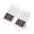 thumbnail image 6 of Skpblutn Glove Autumn Snowflake Decorated Knit Half Finger Winter Warm Gloves White One Size, 6 of 7