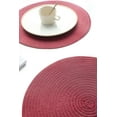 thumbnail image 5 of 15 Inch Round Braided Placemats Set of 4, Washable Heat Resistant Cotton Polyester Circle Place Mats for Kitchen Dining Table - Spring Green, 5 of 5