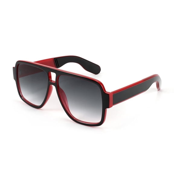 Karsaer Retro 70s Aviator Sunglasses for Men Women, Vintage Double Bridge Square Frame Pilot Sun Glasses K7123