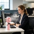 thumbnail image 6 of Foldable Mist Fan, Handheld Neck Hanging Cooling Fan, Usb Rechargeable Spray Personal Fan, Fine Mist Airflow, Compact Outdoor Travel Camping Office Cooling Device, 6 of 6