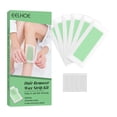 thumbnail image 1 of 40 tiras de cera depilatorias con toallitas, tiras de cera profesionales, suministros de depilación para bikini, cuello, axilas, brazos y cuerpo., 1 of 8
